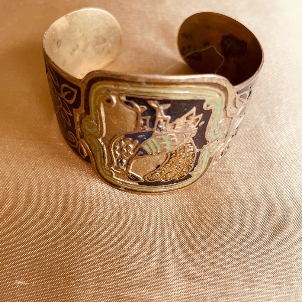 Vintage Decorative Metal Open Back Boho Cuff Bracelet 
6”-6 1/2” - Picture 3 of 5